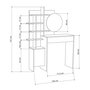 Voir la diapositive 4 : Habitat et Jardin Table de maquillage en bois  Mup  105 x 35 x 151 cm - Blanc