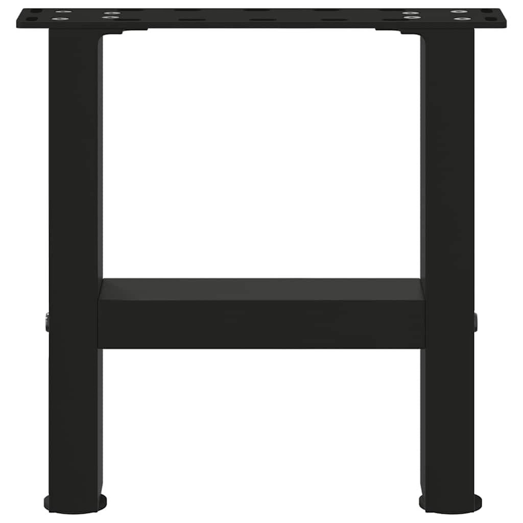 Voir la diapositive 5 : VIDAXL Pieds de table basse noir 2 pcs 30x(30-31) cm acier