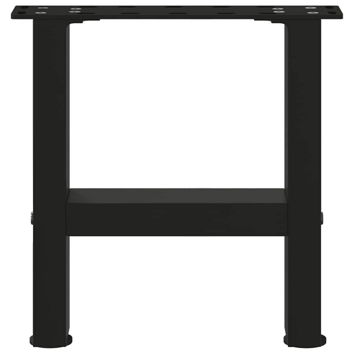 VIDAXL Pieds de table basse noir 2 pcs 30x(30-31) cm acier