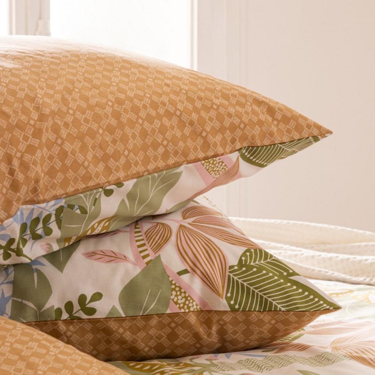 ATMOSPHERA Housse de couette 240x220 + 2 taies coton JUNE