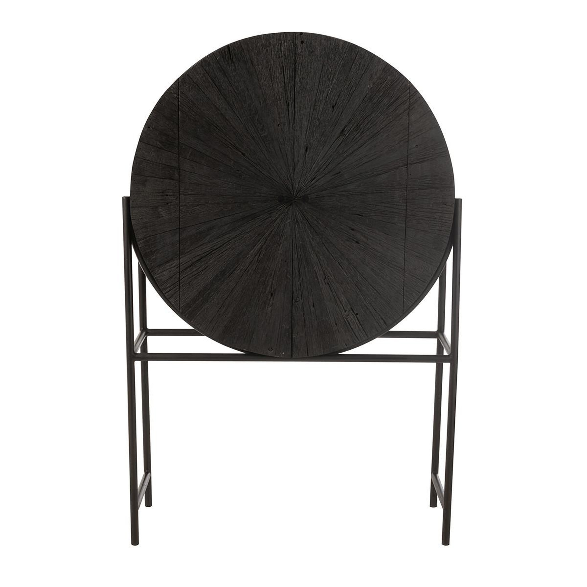 Voir la diapositive 2 : J-LINE Armoire Bar en Bois  Shanil  160cm Noir