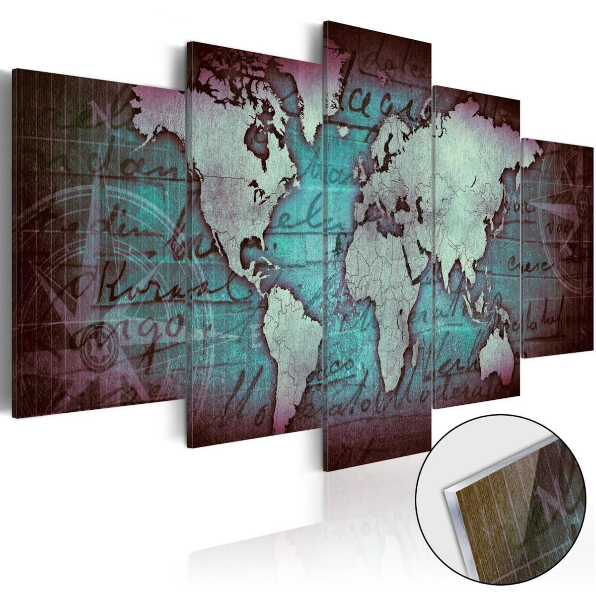 Paris Prix Tableau sur Verre Acrylique  Acrylic Prints – Bronze Map II