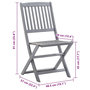 Voir la diapositive 6 : VIDAXL Chaises pliables d'exterieur lot de 8 et coussins Bois d'acacia