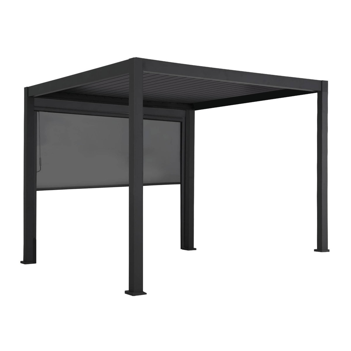 SWEEEK Pergola bioclimatique aluminium 3x3m V2 Triomphe + store 3m