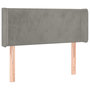 Voir la diapositive 2 : VIDAXL Tete de lit avec oreilles Gris clair 83x16x78/88 cm Velours