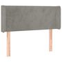 Voir la diapositive 2 : VIDAXL Tete de lit avec oreilles Gris clair 83x16x78/88 cm Velours