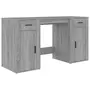 VIDAXL Bureau avec armoire sonoma gris bois d'ingenierie
