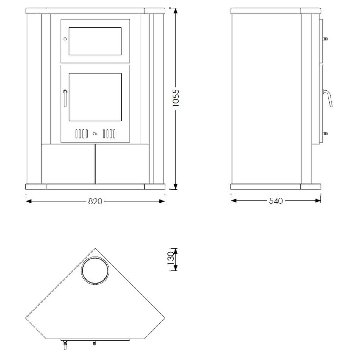 PANADERO Poêle à bois Coimbra - 14 kW