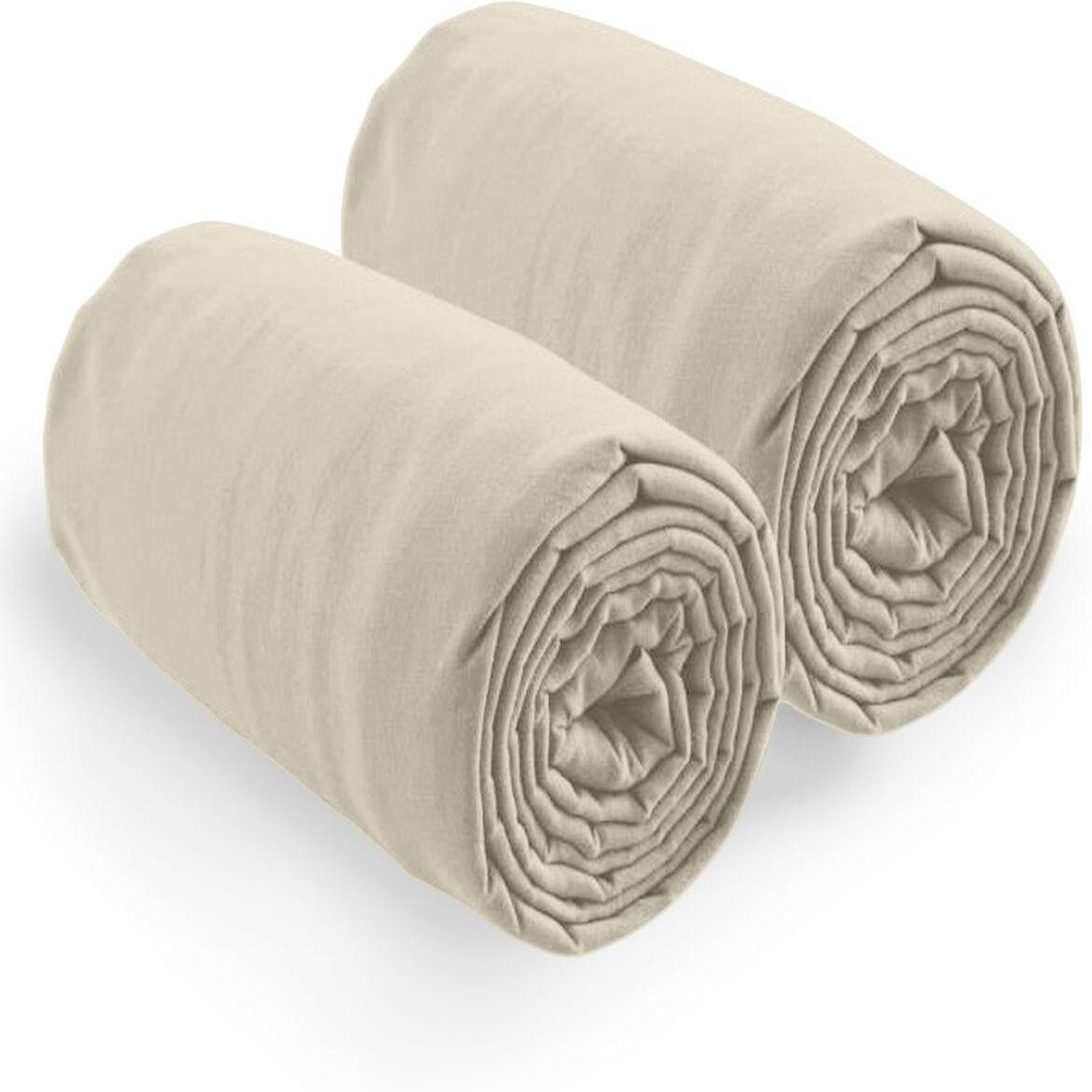 Voir la diapositive 2 : Home collection 2 draps housse bonnet 35cm 100% coton 57fils