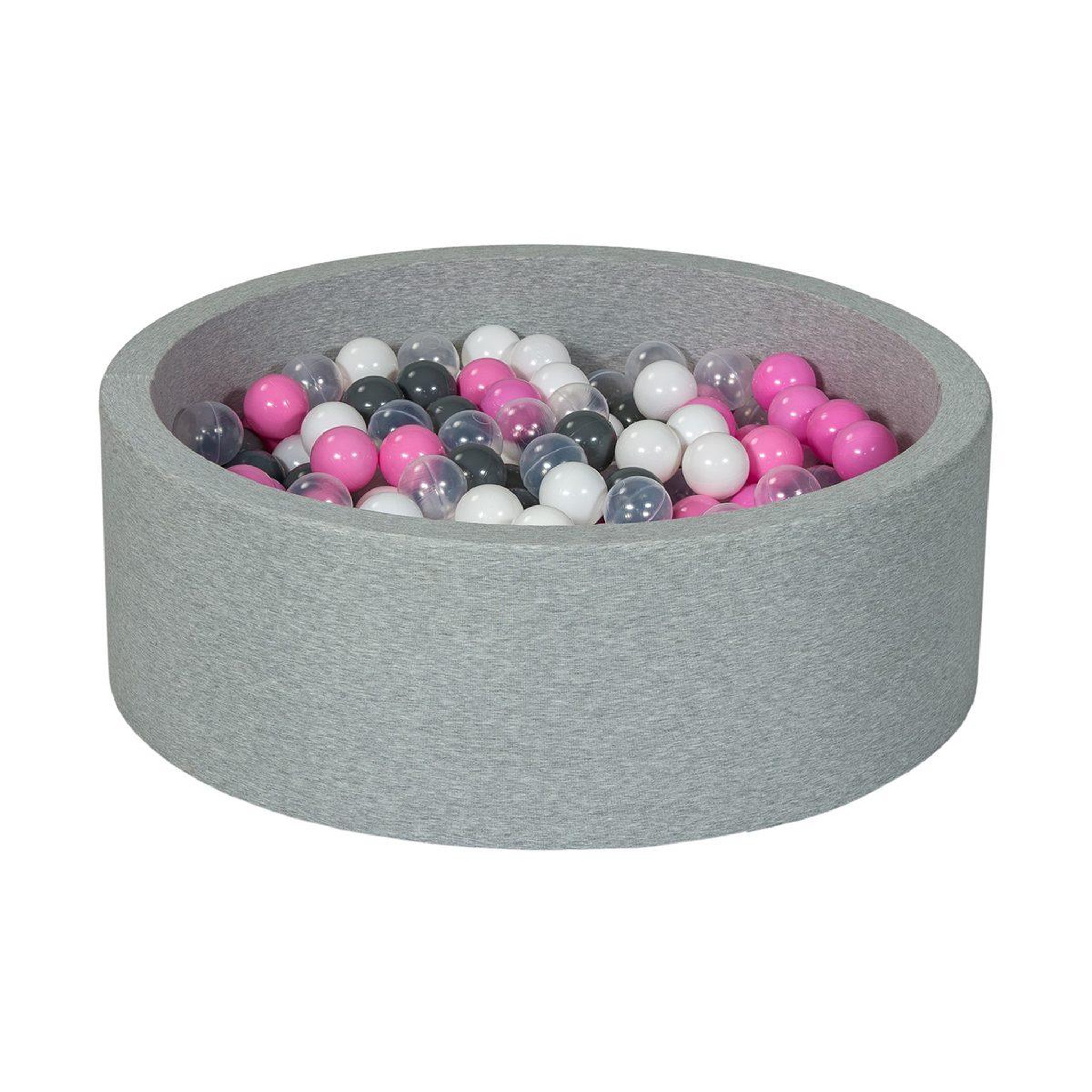 VELINDA Piscine à balles aire de jeu + 300 balles blanc, transparent, rose clair, gris