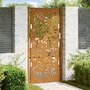 Voir la diapositive 1 : VIDAXL Porte de jardin acier resistant aux intemperies design vagues