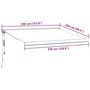 Voir la diapositive 6 : VIDAXL Auvent retractable anthracite et blanc 3,5x2,5m tissu/aluminium