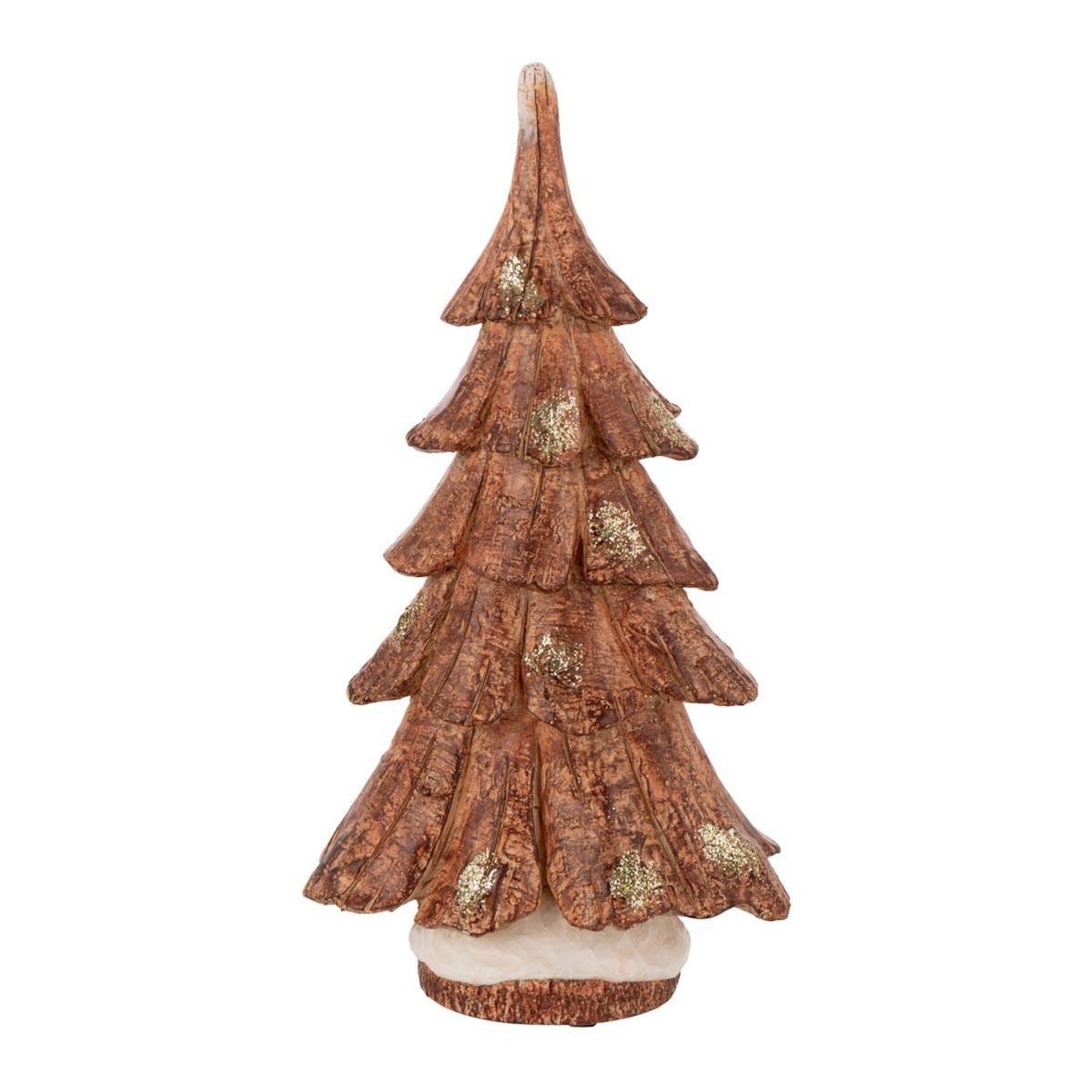 Paris Prix Sapin Déco en Résine  Imitation Bois  37cm Marron
