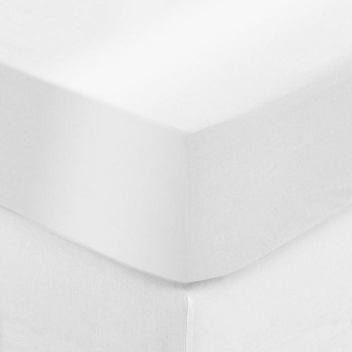 ATMOSPHERA Drap Housse  Satine  140x190cm Blanc