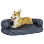 Voir la diapositive 3 : VIDAXL Lit pour chien ergonomique Mousse Bleu fonce 88x65cm Similicuir