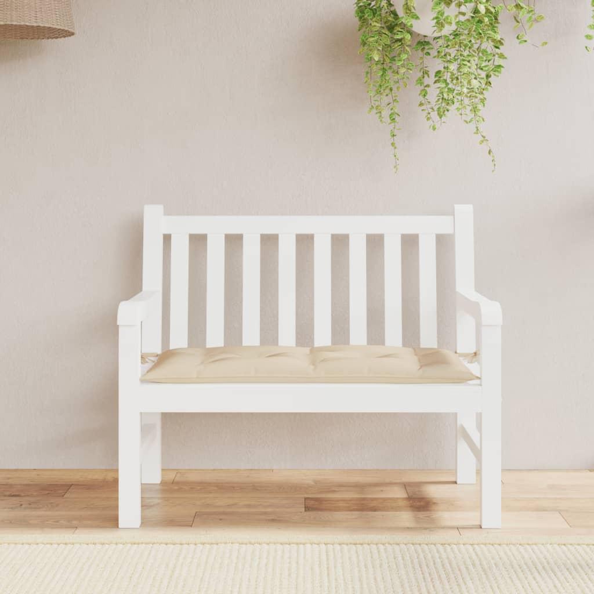 VIDAXL Coussin de banc de jardin beige 110x50x7 cm tissu oxford