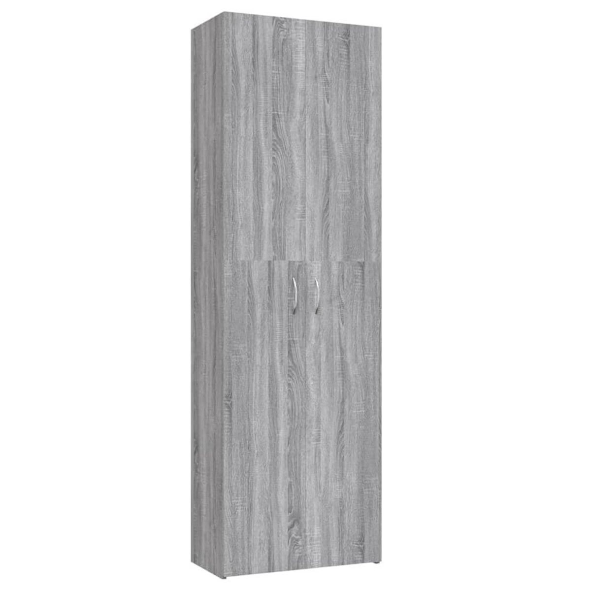 VIDAXL Armoire de bureau Sonoma gris 60x32x190 cm Bois d'ingenierie