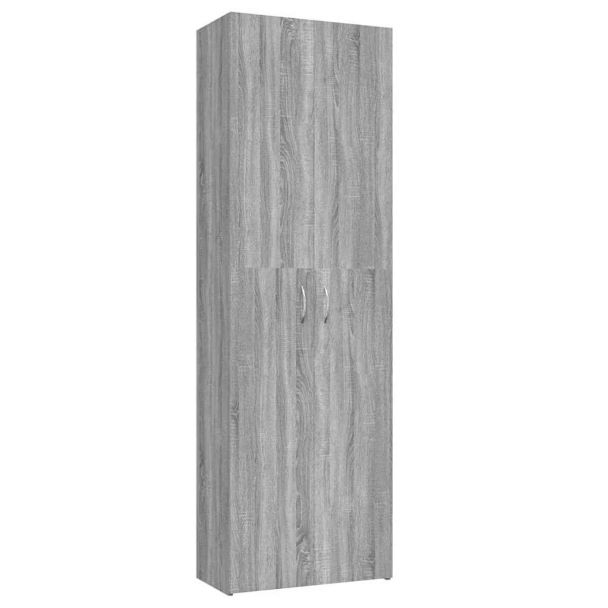 VIDAXL Armoire de bureau Sonoma gris 60x32x190 cm Bois d'ingenierie