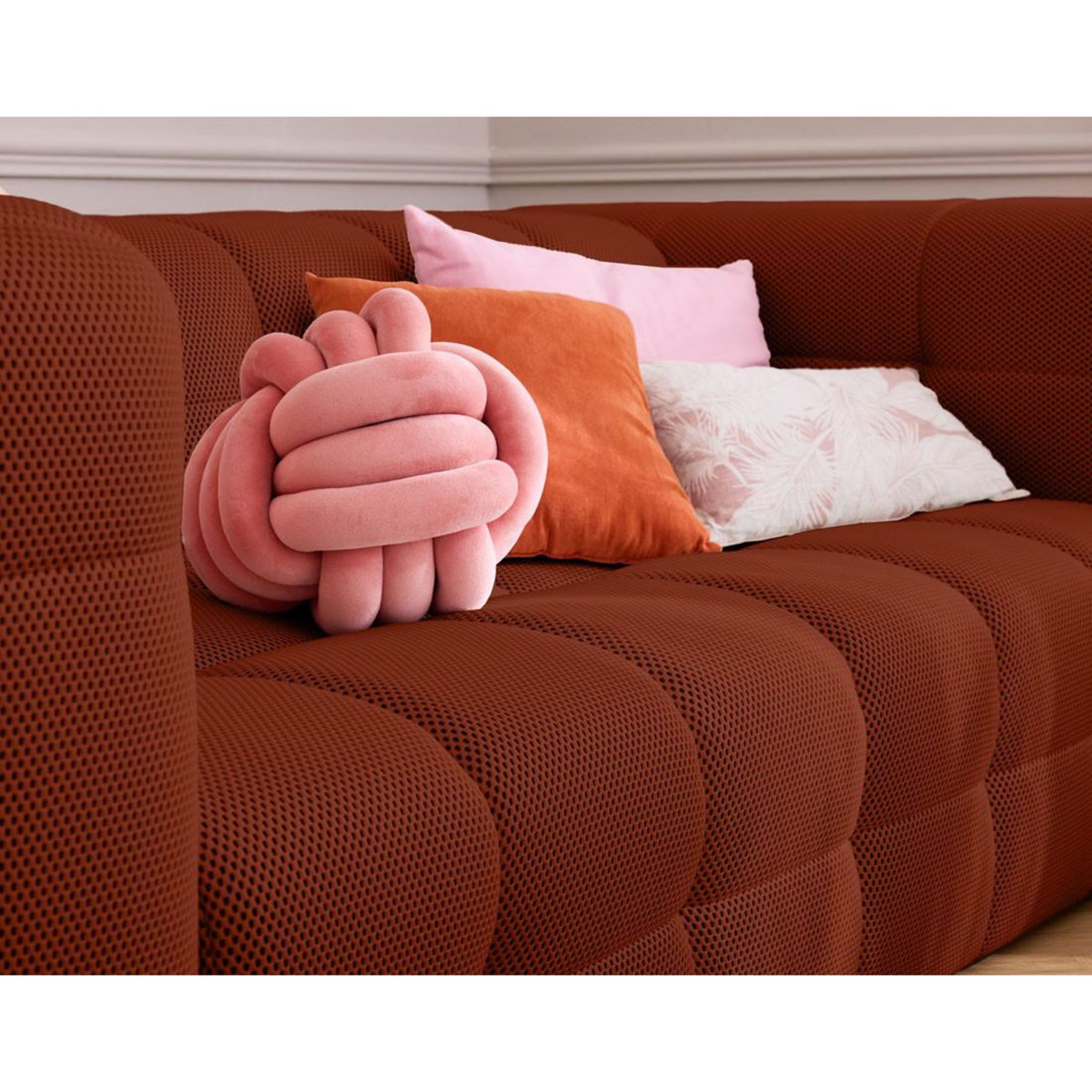 LISA DESIGN Suzano - canapé 3 places - en tissu mailles 3d