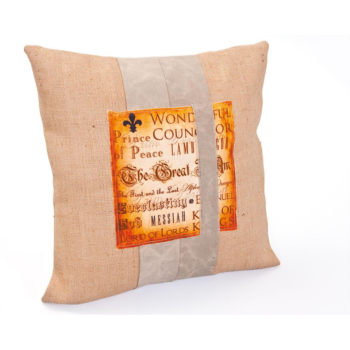 Paris Prix Coussin Déco Vintage Jute  Lord  45x45cm Naturel