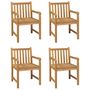 Voir la diapositive 3 : VIDAXL Ensemble a manger de jardin 5 pcs Bois de teck solide