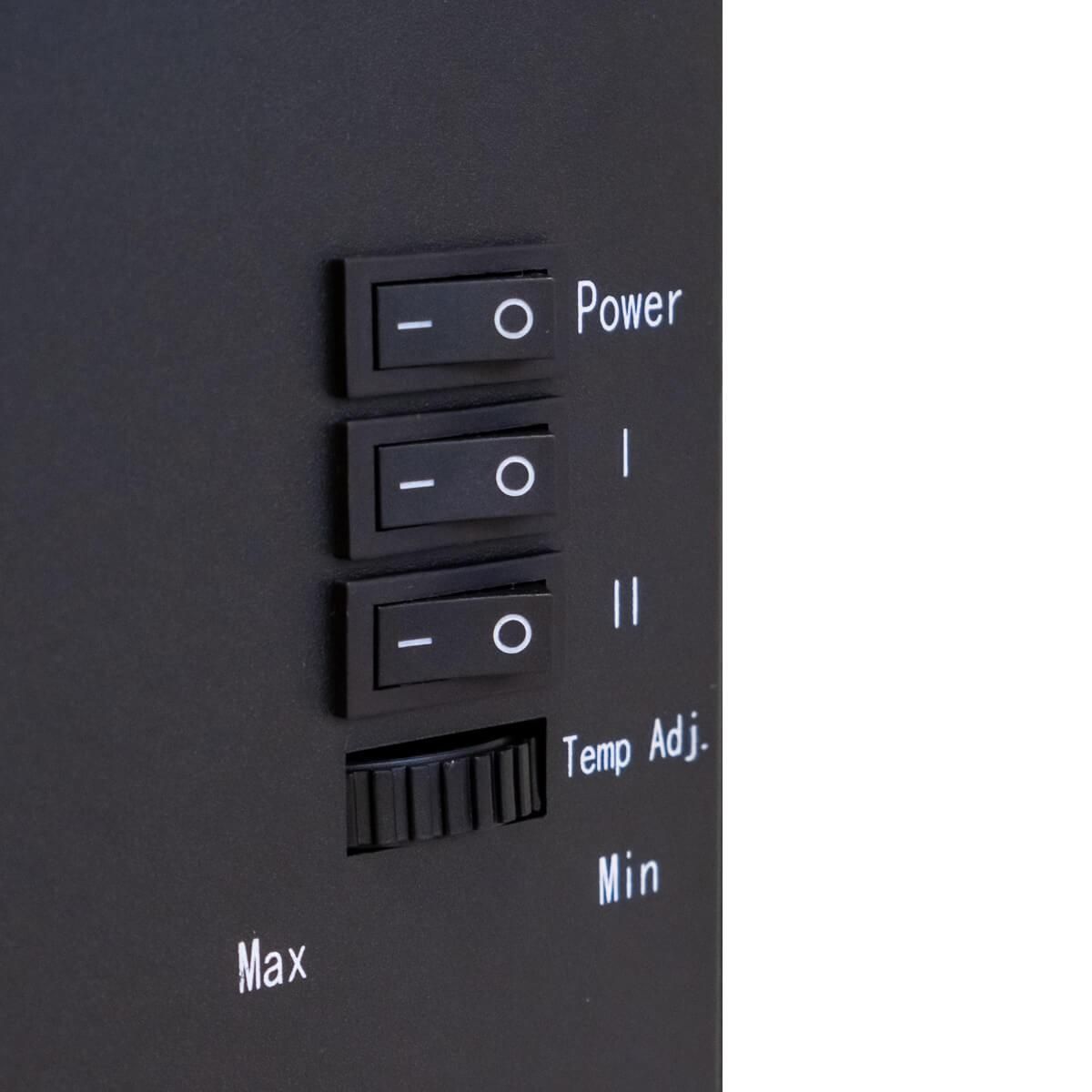 NIKLAS Cheminée électrique 1800W Effet flamme Chauffage infrarouge Santorin NIKLAS