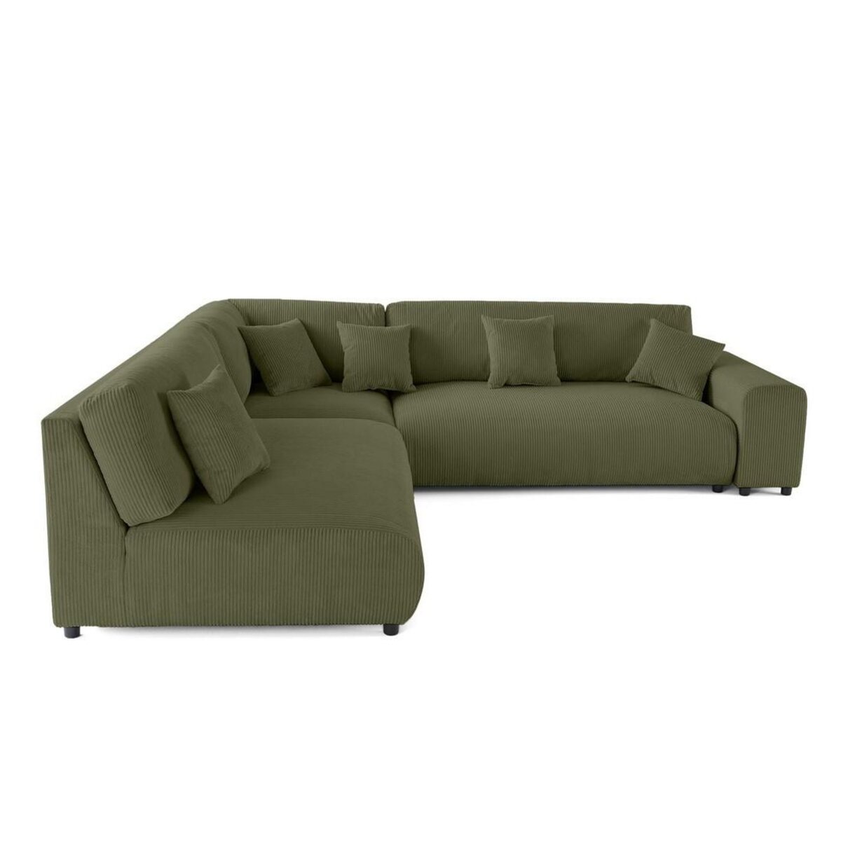 LISA DESIGN Garance - canapé modulable d'angle gauche - 6 places - en velours côtelé