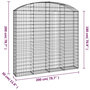 Voir la diapositive 5 : VIDAXL Panier de gabions arque 200x30x180/200 cm Fer galvanise