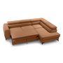 Voir la diapositive 3 : BEST MOBILIER Aneta - canapé d'angle droit 5 places - convertible avec coffre et têtières - en velours