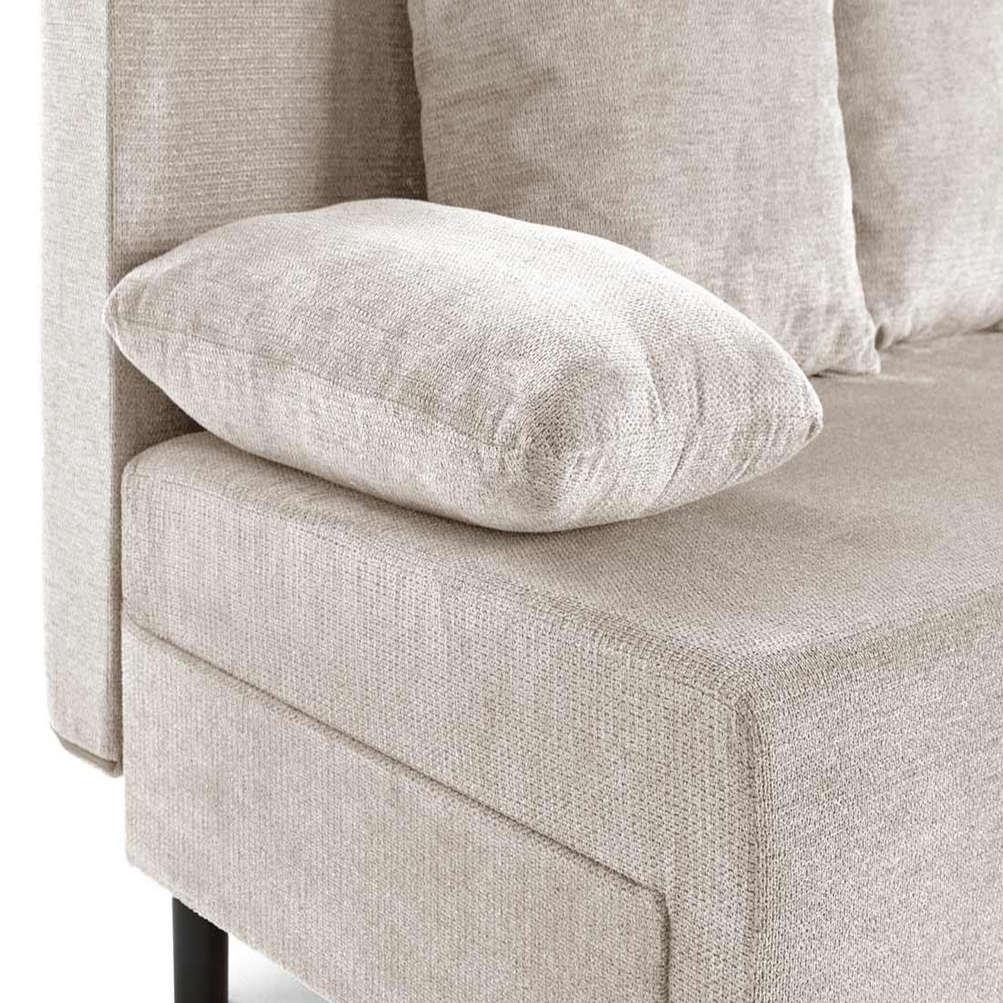 Voir la diapositive 5 : BEST MOBILIER Gloria - canapé d'angle réversible 4 places convertible avec coffre en tissu texturé