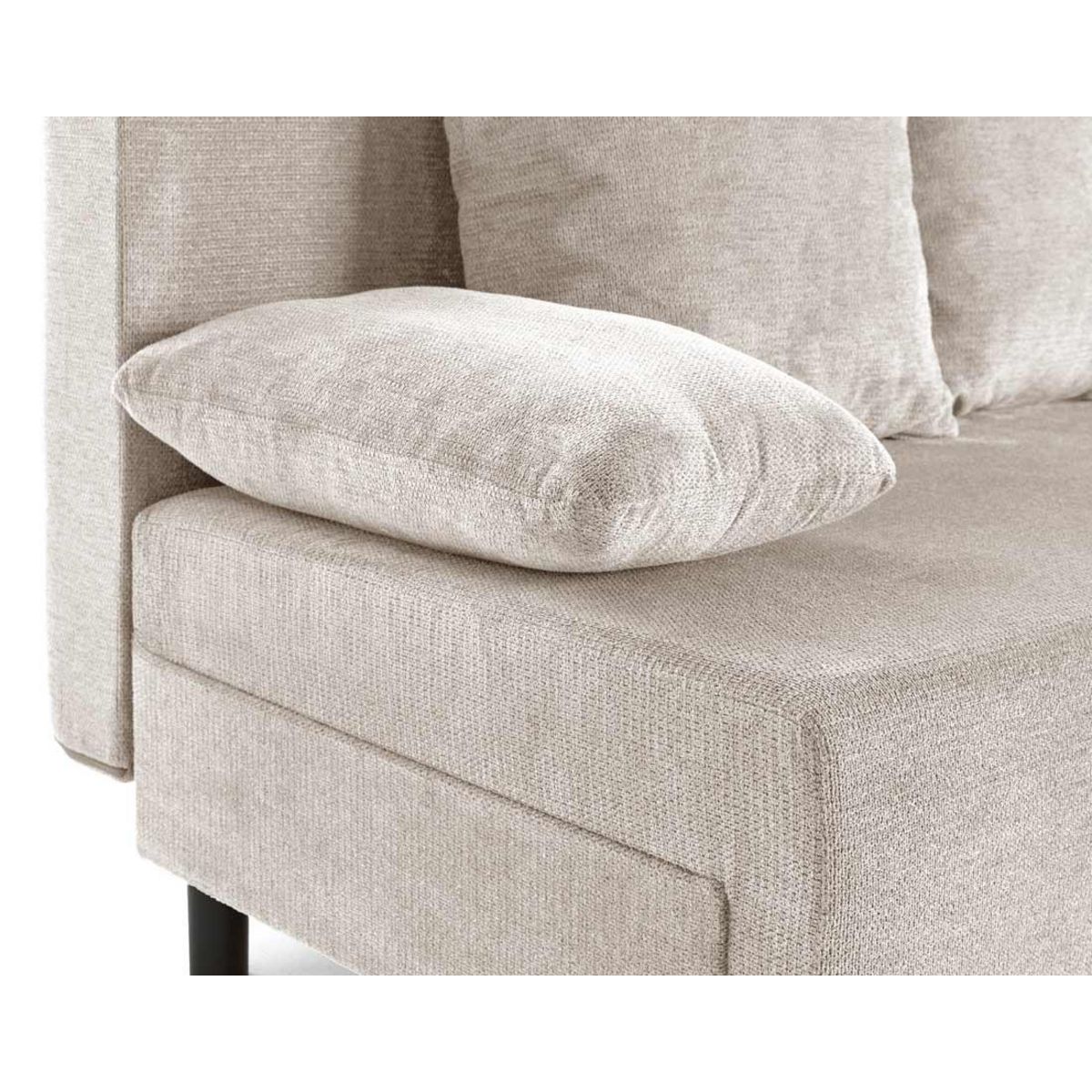 BEST MOBILIER Gloria - canapé d'angle réversible 4 places convertible avec coffre en tissu texturé