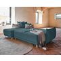 Voir la diapositive 2 : BEST MOBILIER Lena - canapé d'angle réversible convertible - 4 places - style scandinave
