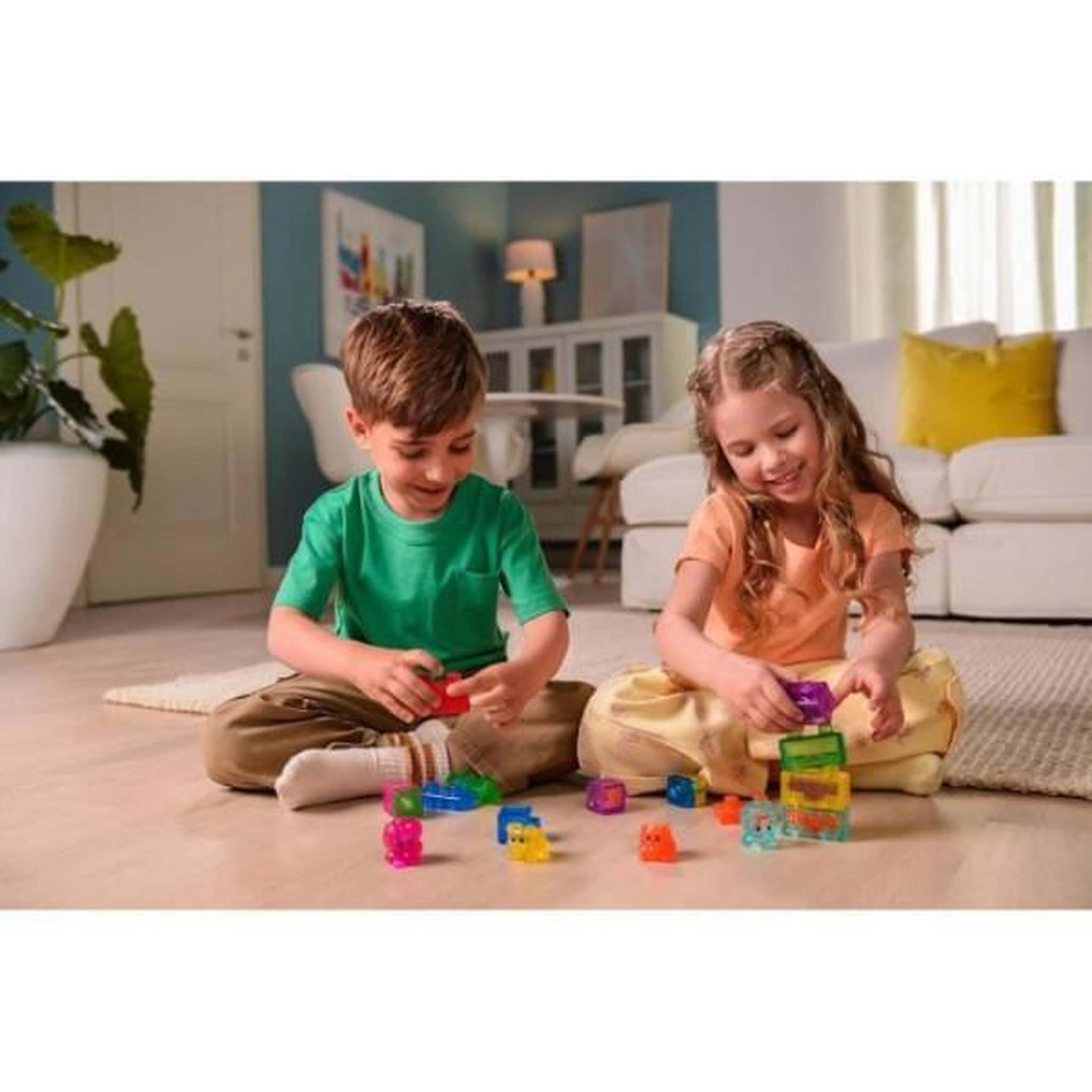 Voir la diapositive 2 : GOLIATH My Pets and Me - Jeu de construction - JELLY BLOX - GOLIATH - 20 blocs - 2 personnages - 2 animaux - Des 2 ans