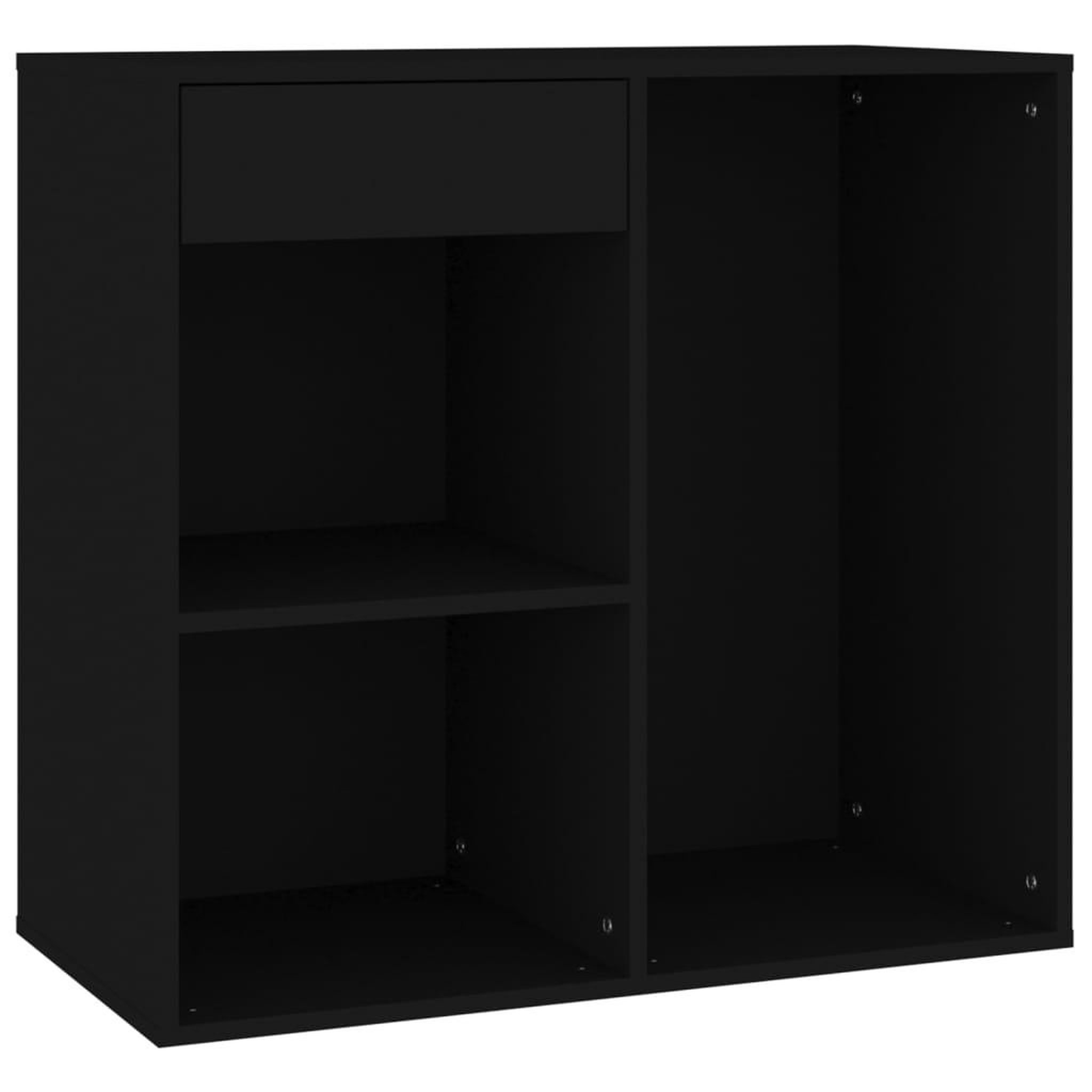 Voir la diapositive 3 : VIDAXL Armoire a cosmetiques noir 80x40x75 cm bois d'ingenierie