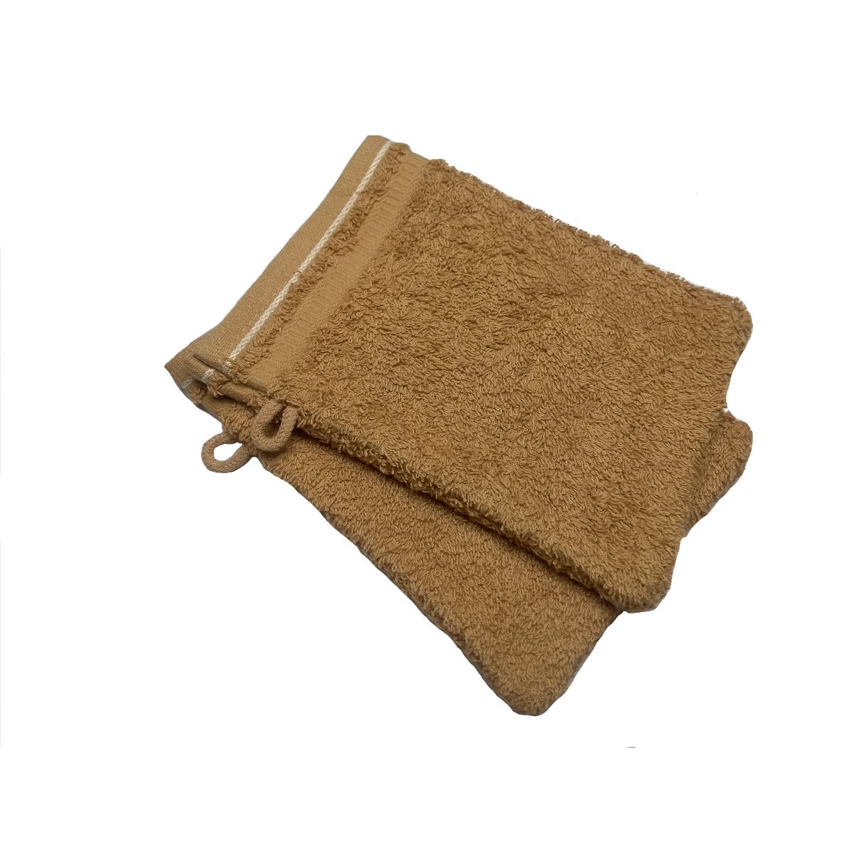 ACTUEL Lot de 2 gants de toilette unis en coton 450 g/m²
