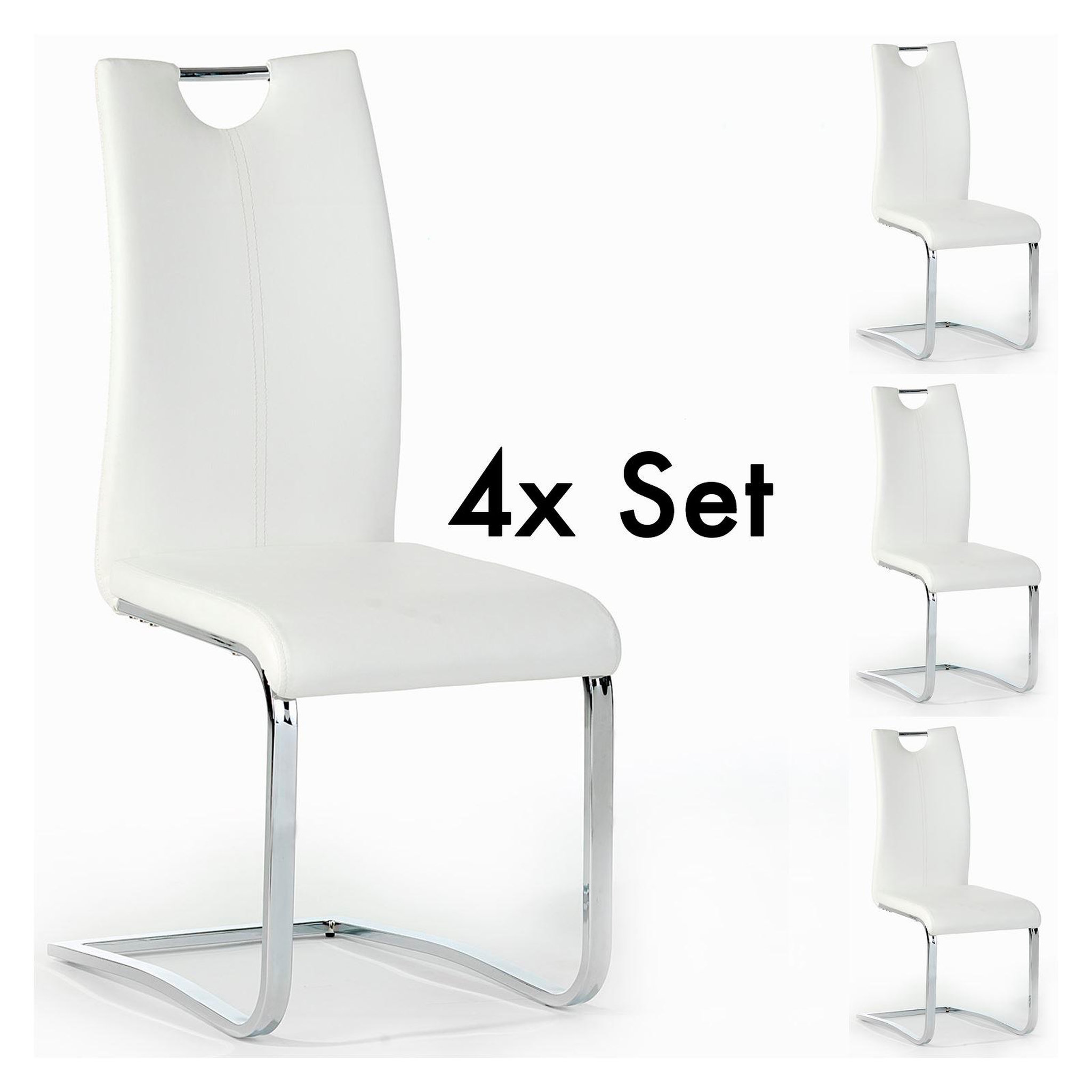 Voir la diapositive 1 : IDIMEX Lot de 4 chaises saba, en synthétique