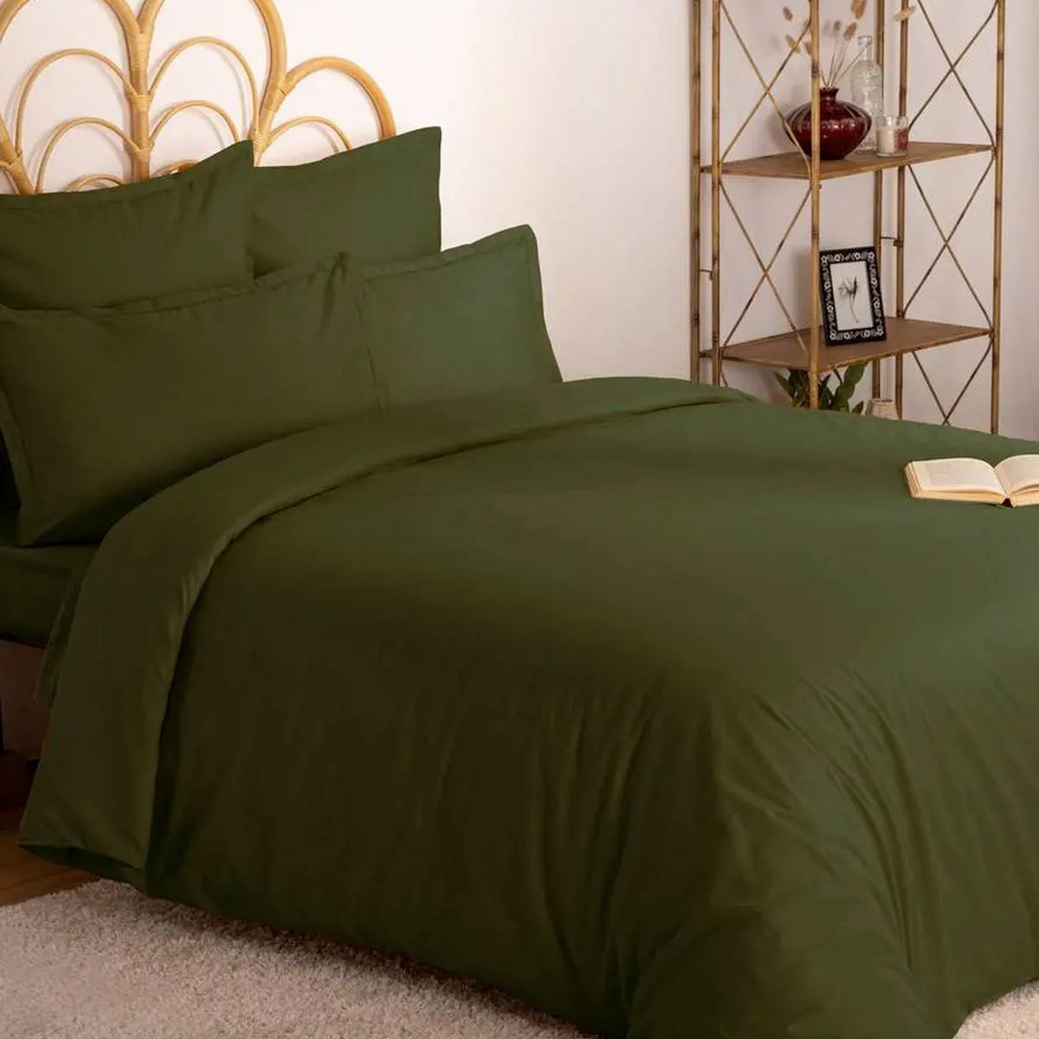 Voir la diapositive 2 : ATMOSPHERA Drap plat  intérieur  240x290cm kaki