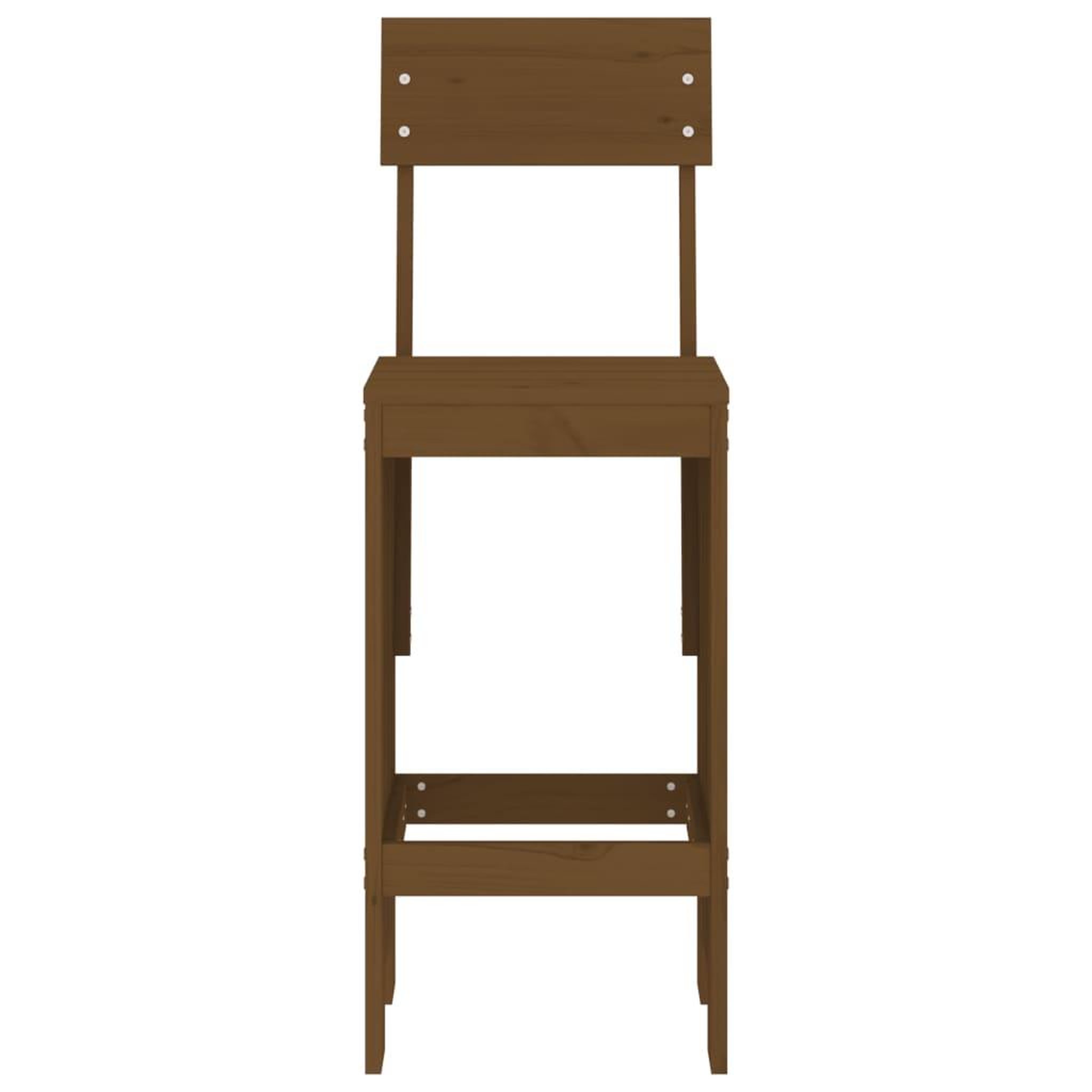 Voir la diapositive 4 : VIDAXL Tabourets lot de 2 marron miel 40x48,5x115,5 cm bois massif pin