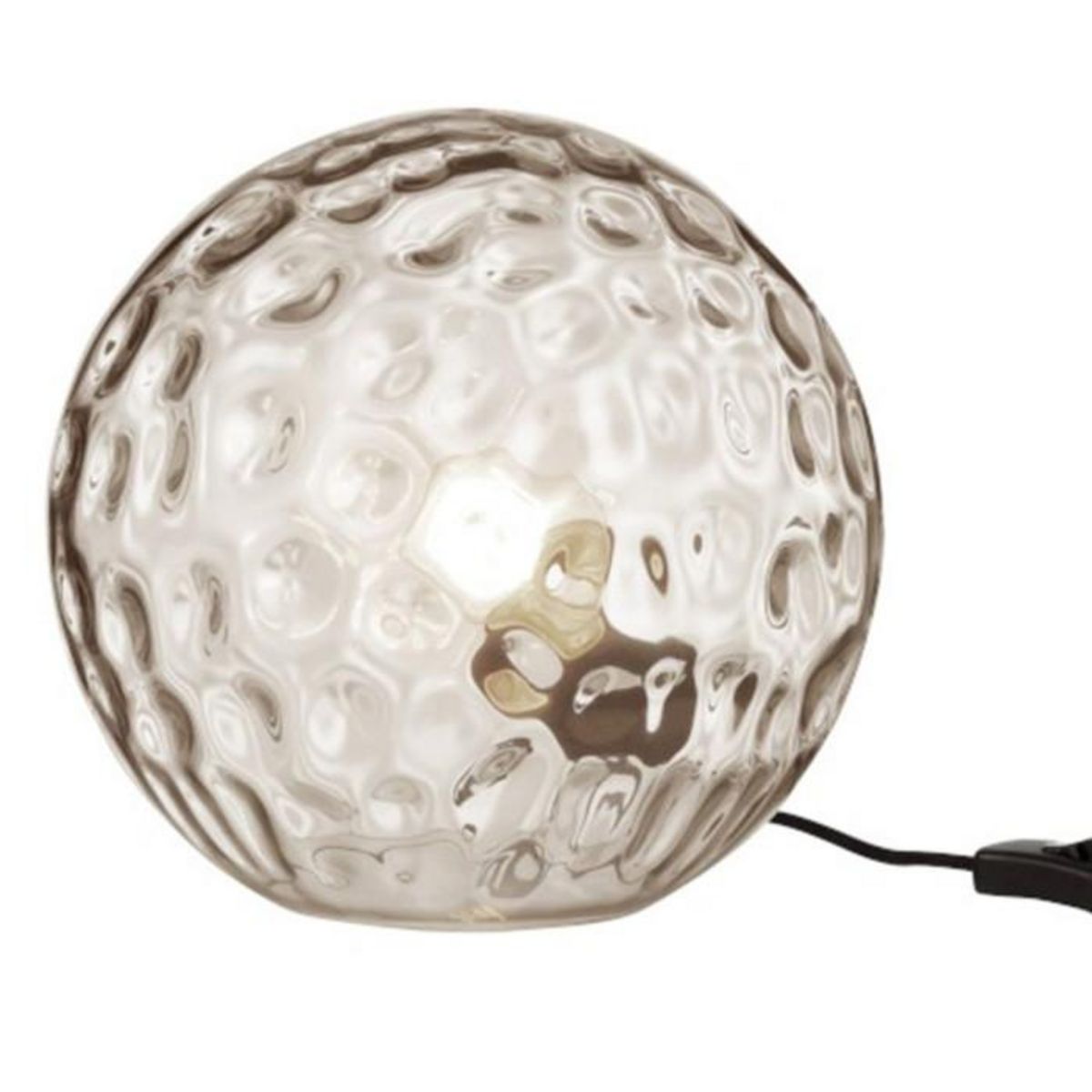 Paris Prix Lampe à Poser en Verre Design  Bollie  25cm Gris