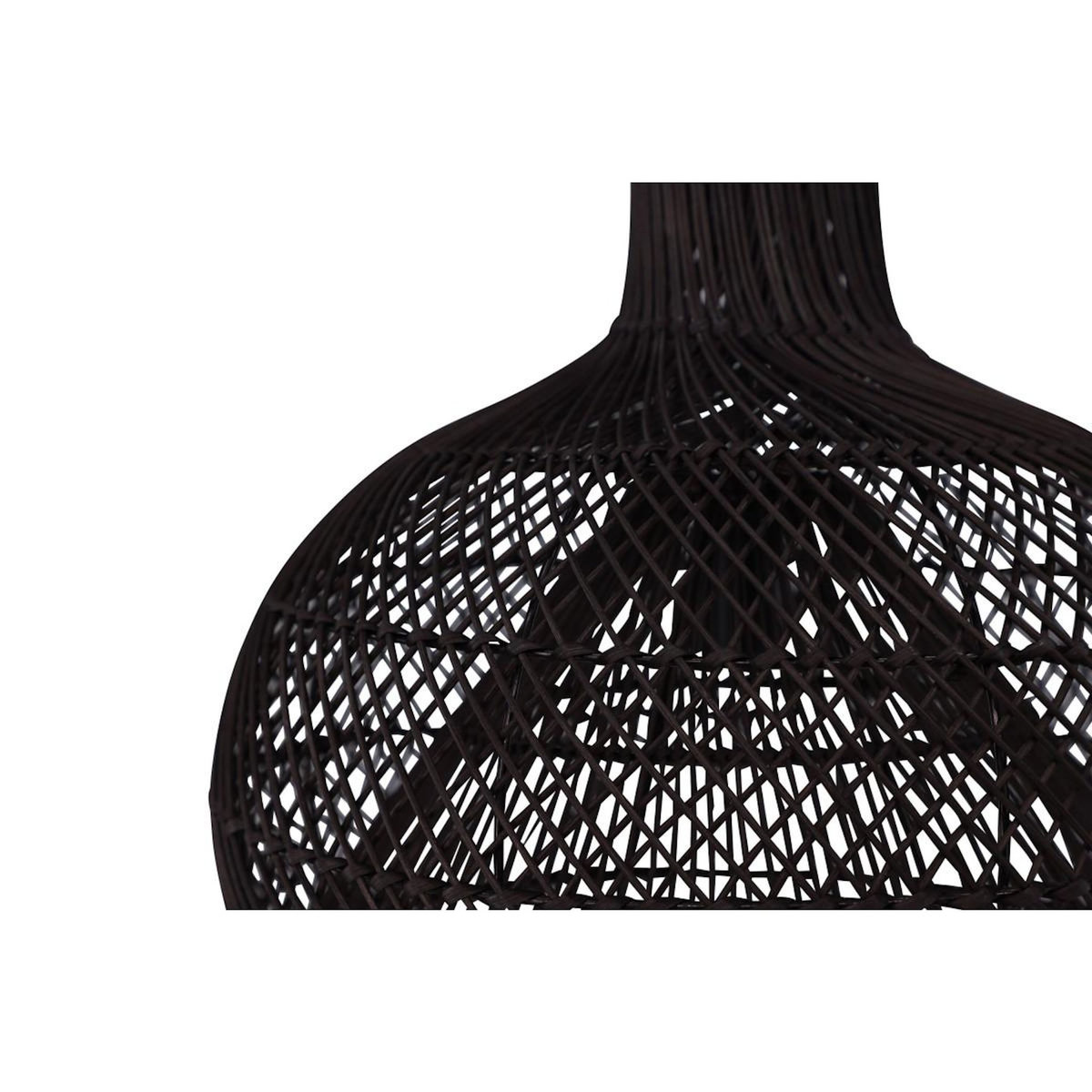 Paris Prix Lampe Suspension en Rotin  Laroche  45cm Noir