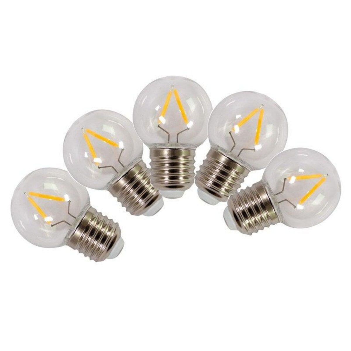 CENTRALE BRICO Lot de 5 ampoules led à filament clair E27 130 Lm ~ 18 W