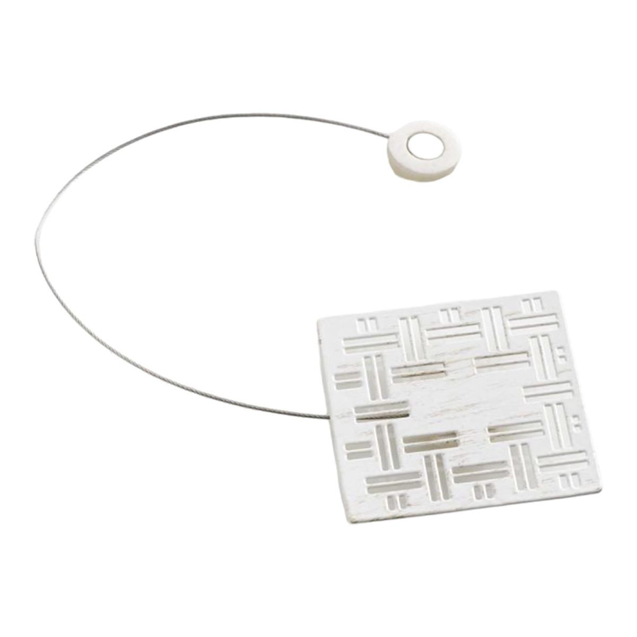 Douceur d'Intérieur Embrasse de rideau aimantée  moderno  30cm blanc