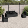 Voir la diapositive 1 : VIDAXL Salon de jardin 5 pcs avec coussins noir resine tressee