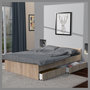 Voir la diapositive 3 : Lit avec rangements 140x190 cm, 2 tiroirs et tête de lit CAMA