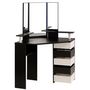 Voir la diapositive 2 : Coiffeuse d'angle 3 miroirs 5 tiroirs pivotants GIRLY