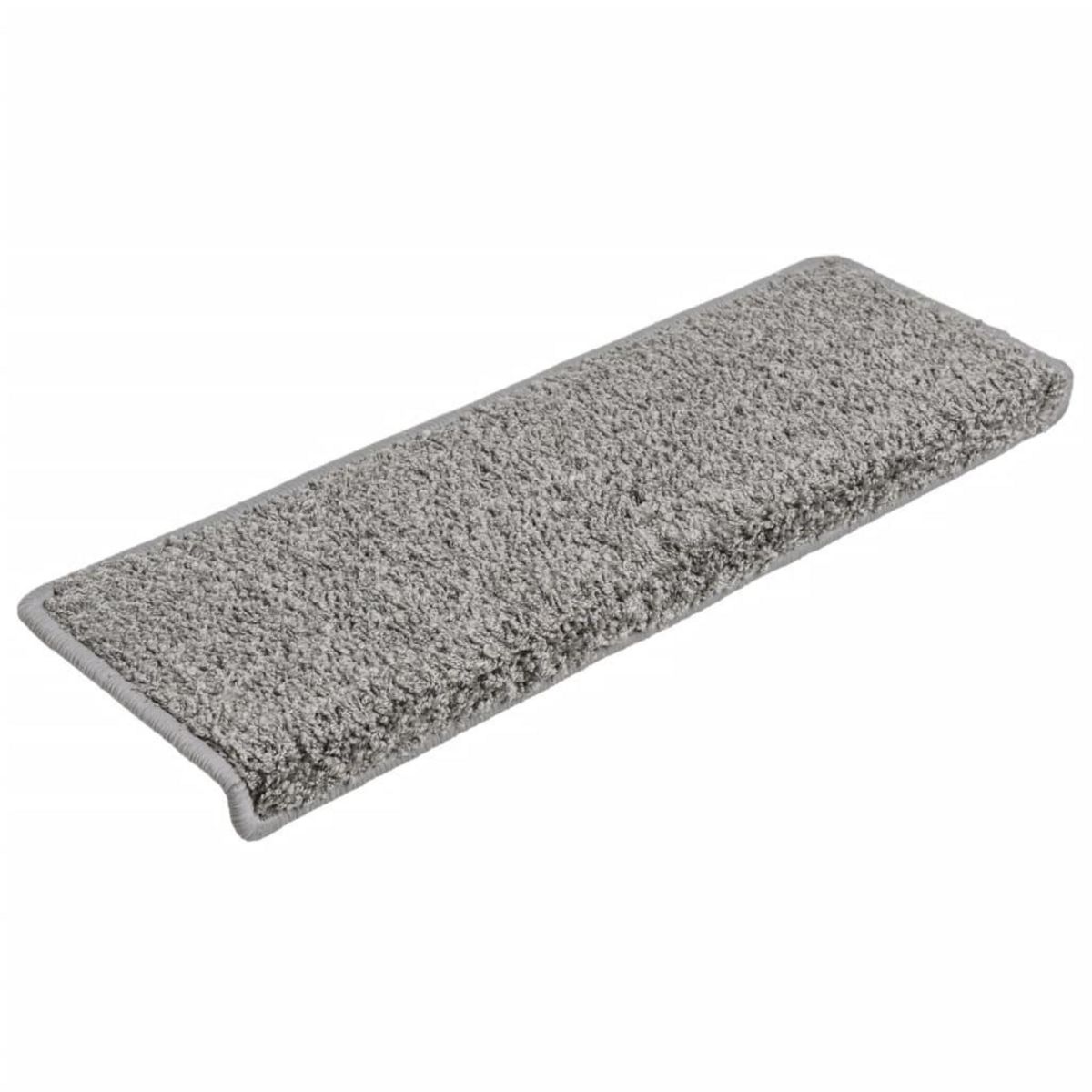 VIDAXL Tapis d'escalier 10 pcs 65x21x4 cm Gris