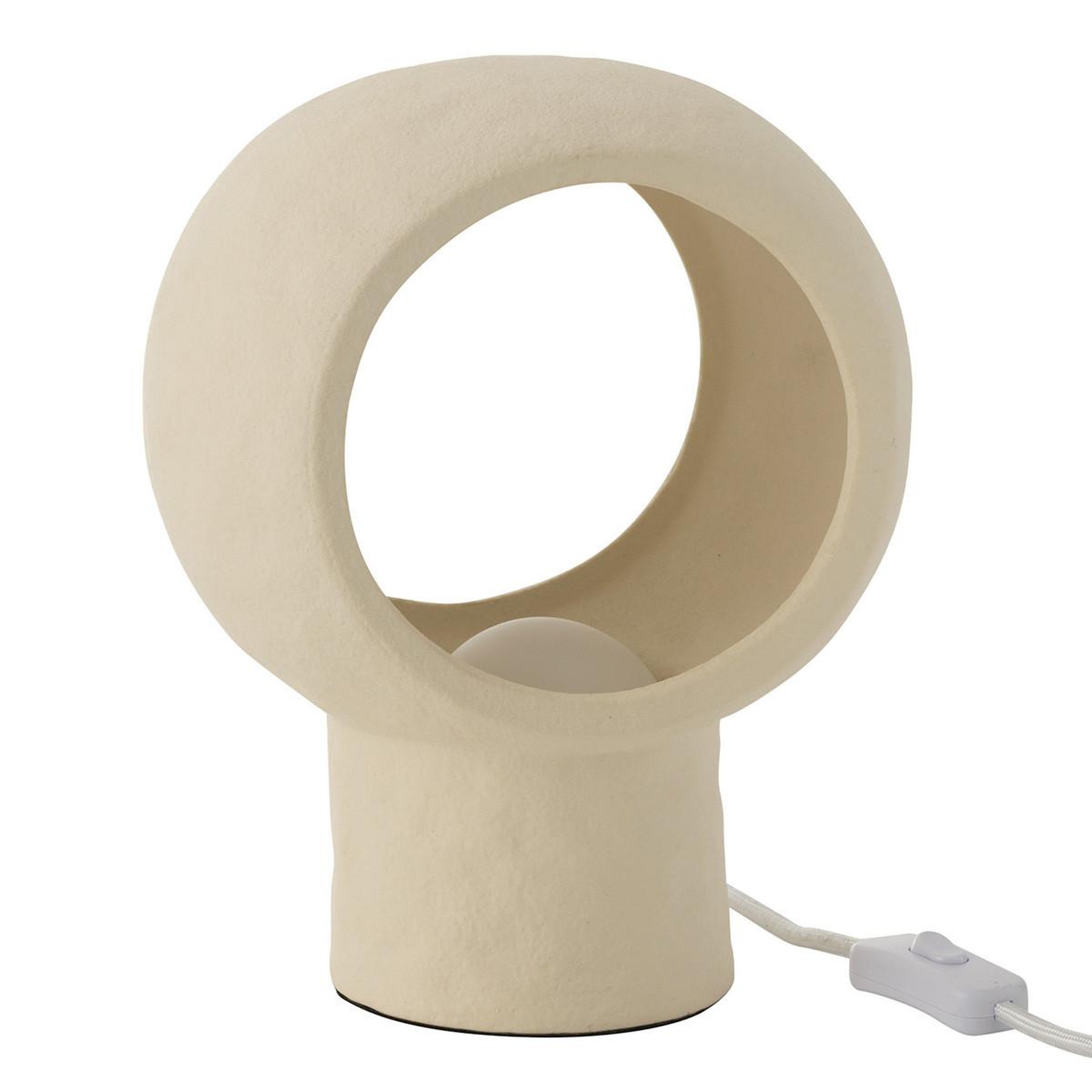 J-LINE Lampe à poser en céramique  cercle  27cm beige