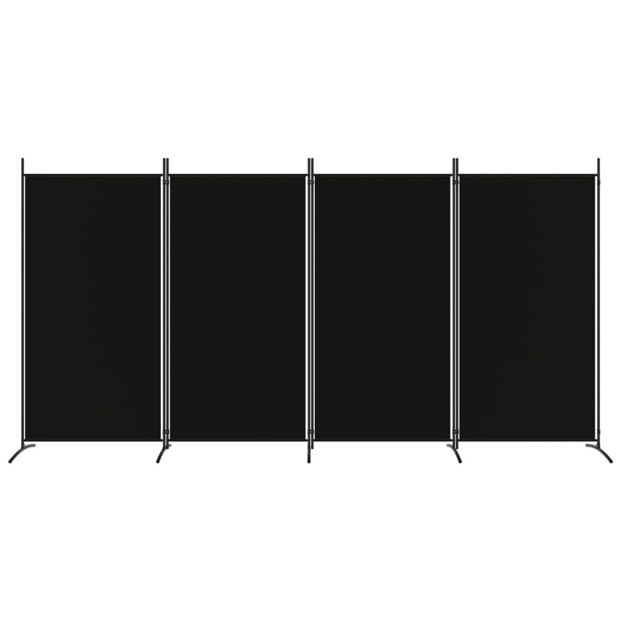 Voir la diapositive 3 : VIDAXL Cloison de separation 4 panneaux Noir 346x180 cm Tissu
