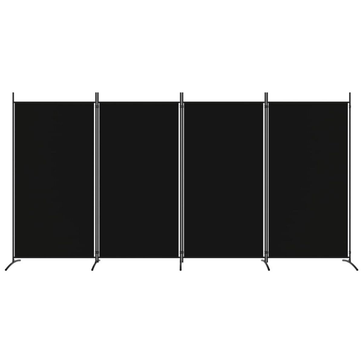 VIDAXL Cloison de separation 4 panneaux Noir 346x180 cm Tissu