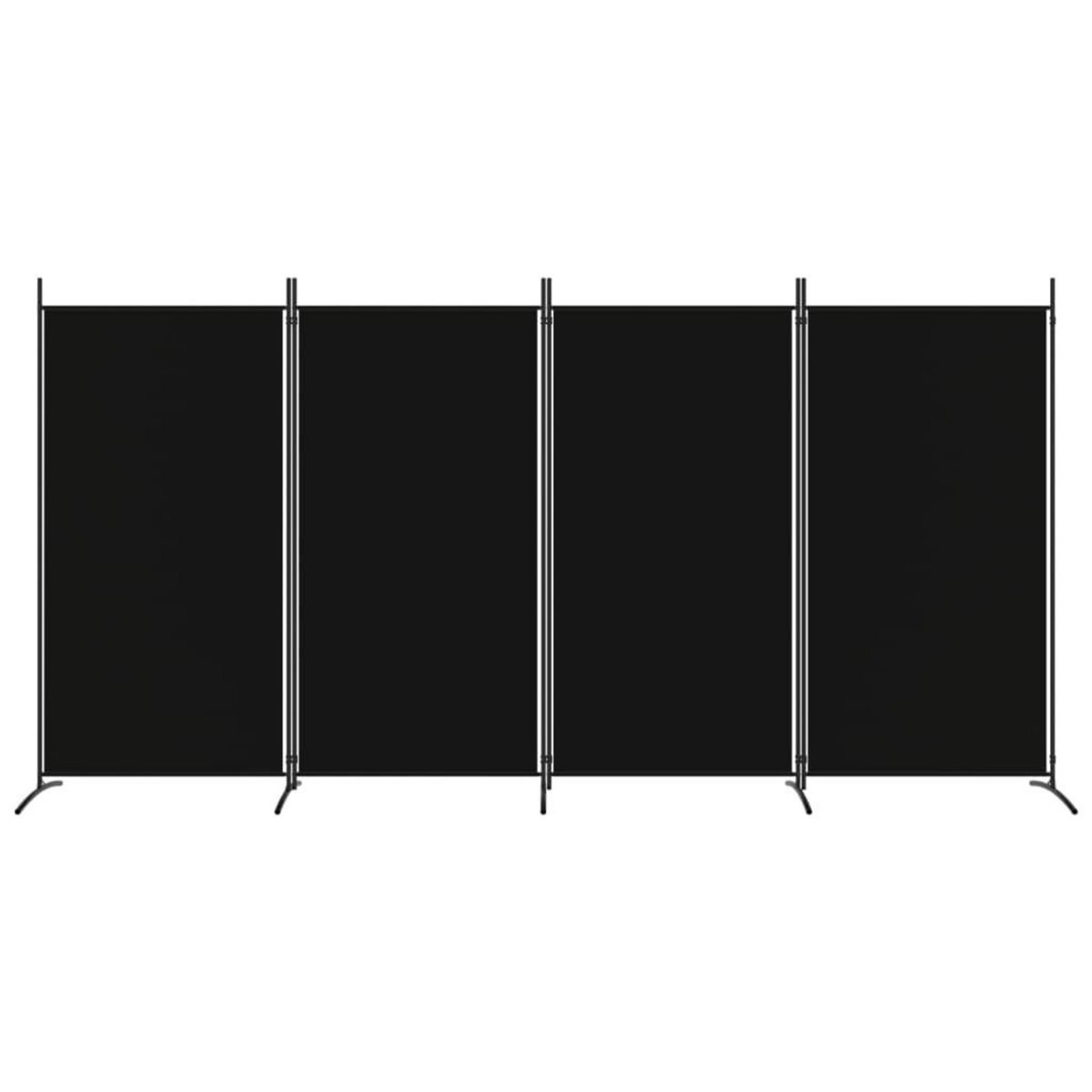 VIDAXL Cloison de separation 4 panneaux Noir 346x180 cm Tissu